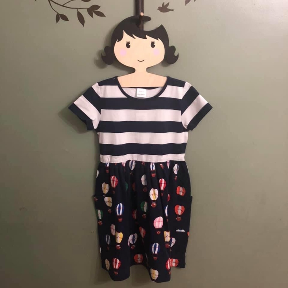 Hanna Andersson Air Balloon Pocket Dress, 130
